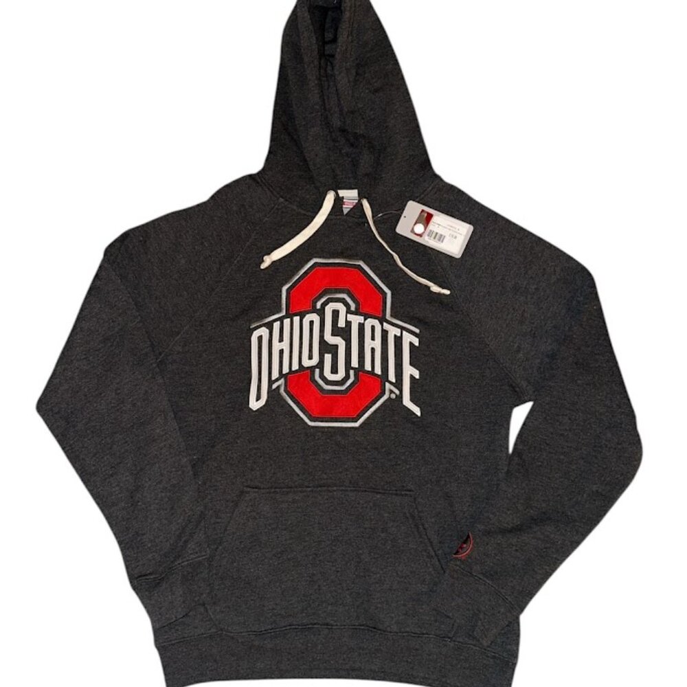 Ohio State Buckeyes Tribute Hoodie w/ Stiched Logo (M) Dark Gray